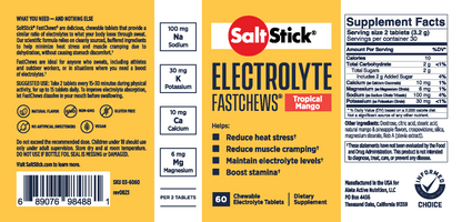 Saltstick Fastchews - TROPICAL MANGO - 60ct bottle