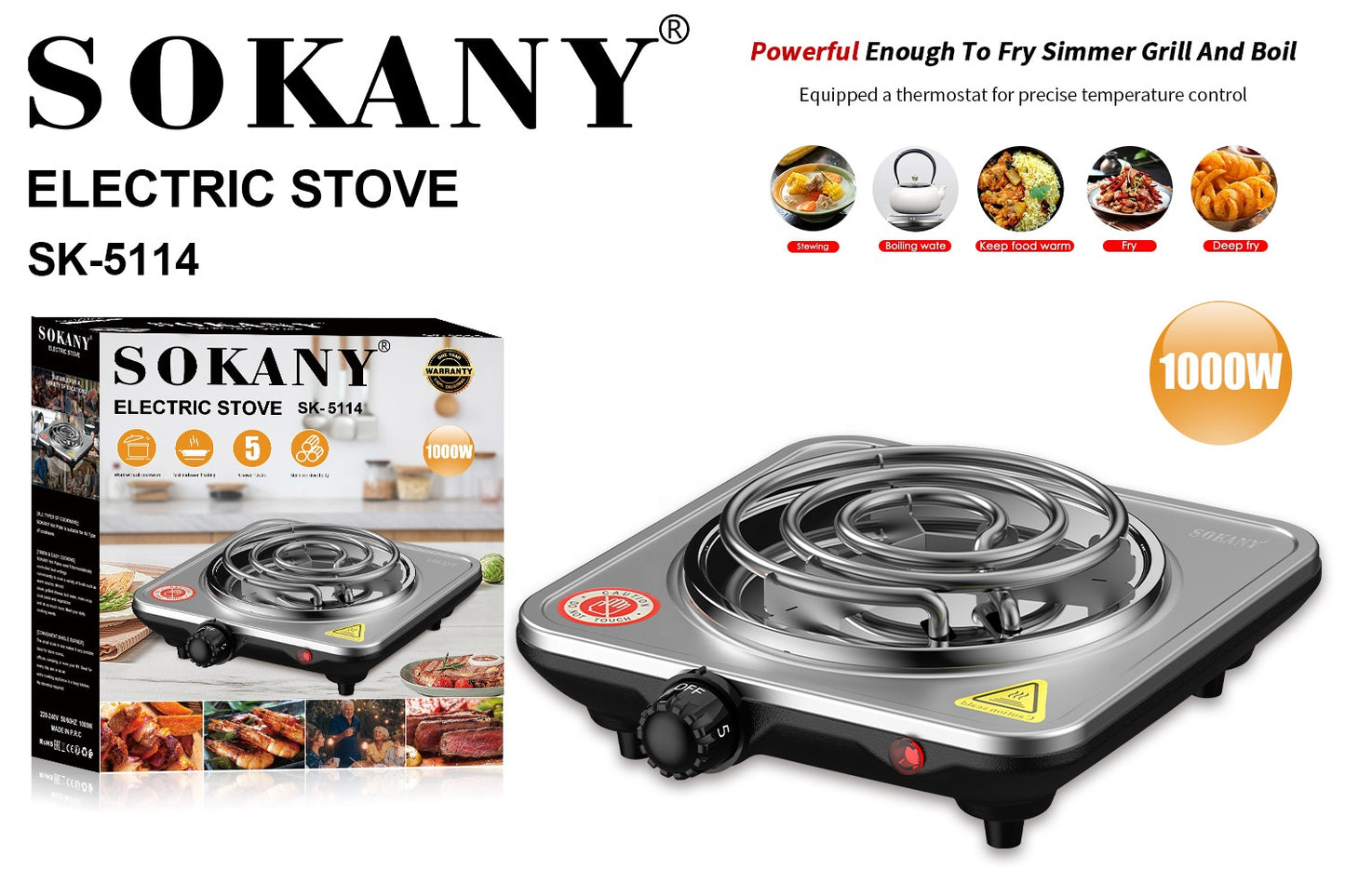 Sokany INDUCTION COOKER 1000W