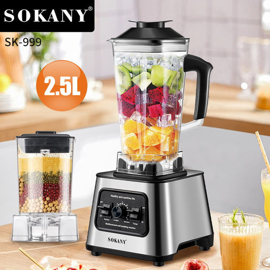 Sokany 2.5L Capacity 9 Speed Adjustable Portable Blender 6000W