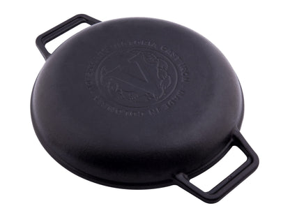 Happiness DUAL HANDLE CAST IRON FRYING PAN - 42cm x 3cm