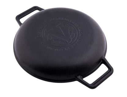 Happiness DUAL HANDLE CAST IRON FRYING PAN - 42cm x 3cm
