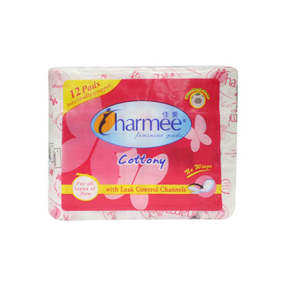 1 CASE - CHARMEE Sanitary Napkin for ALL Types of Flow w/o wings (No wings) 12's x 24