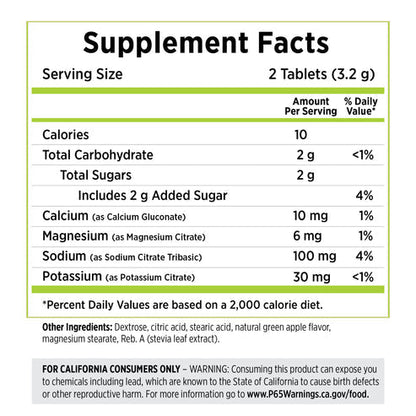 Saltstick Electrolyte Green Apple Fastchews - packet 10ct
