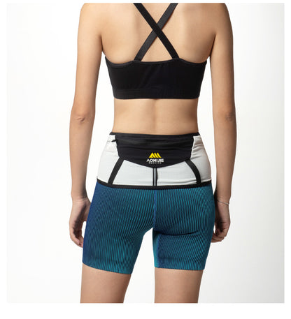 Aonijie Running Belt W8121 WAIST BELT - LARGE BLACK WHITE