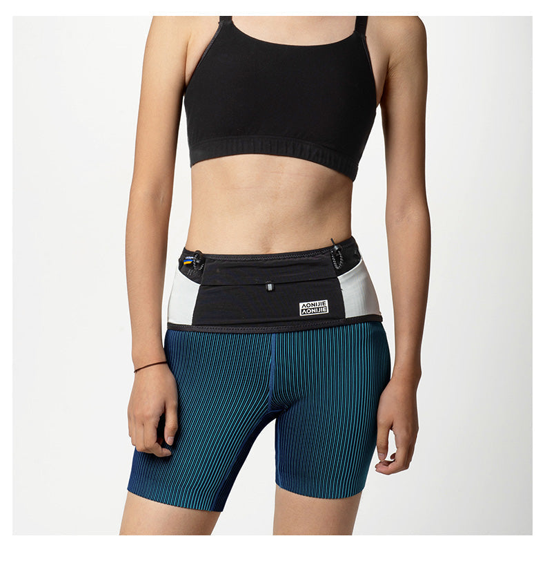 Aonijie Running Belt W8121 WAIST BELT - BLACK WHITE