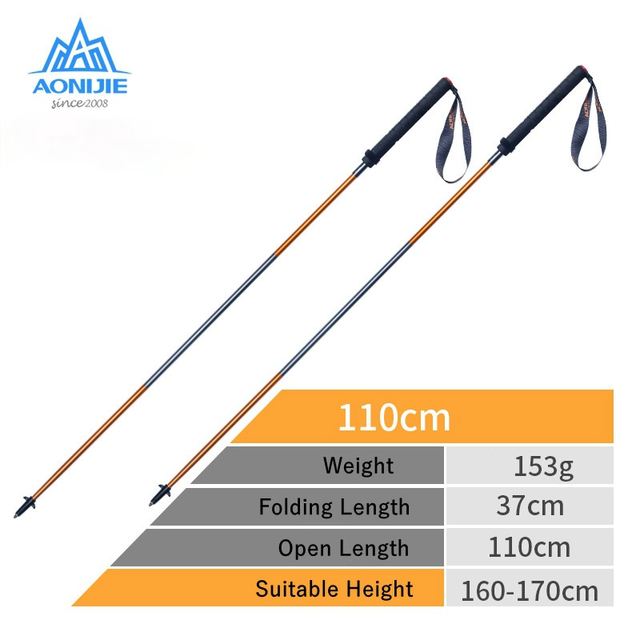 2 pcs Aonijie CARBON FIBER HIKING POLE E4201