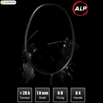 ALP SPORT XHP 6U/G4 26Lbs Carbon Fiber Badminton Racket (Single)