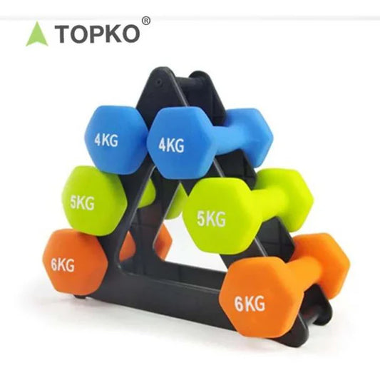 TOPKO Hex Neoprene Dumbbell Set- 1 pair