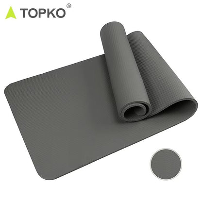 TOPKO Pilates NBR Yoga Mat- Gray