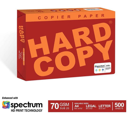 1 BOX HARD COPY Copier Paper SUB 20 70gsm - 5 REAMS