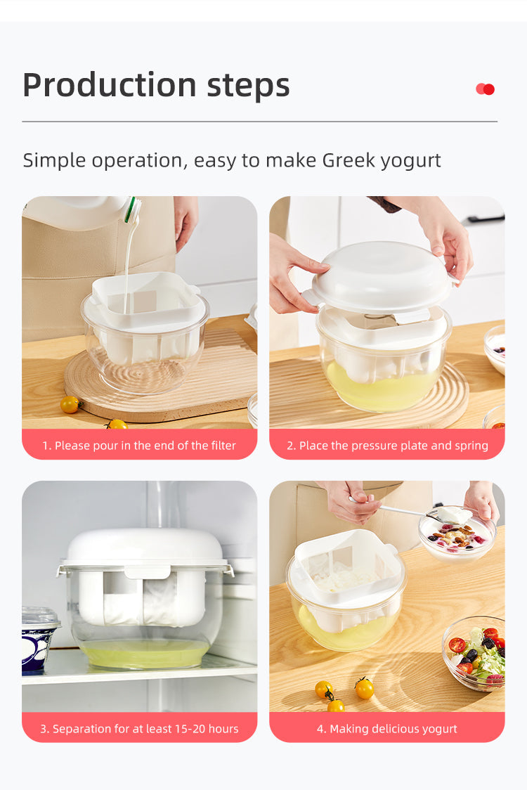 WHEY or YOGURT SEPERATOR with extra fine mesh 2.2 LITER