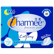 1 CASE - Charmee Cottony HEAVY FLOW or Night Use w/ wings (8's x 36 packs)