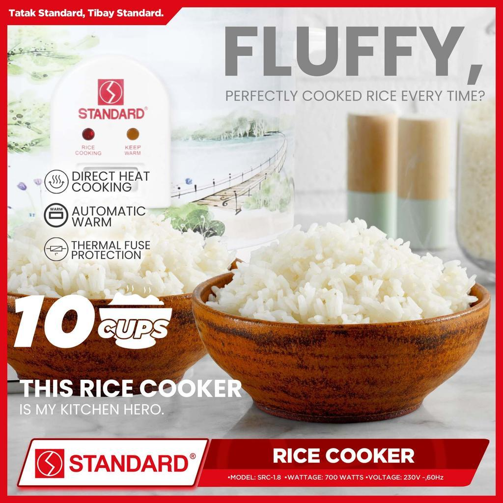 STANDARD RICE COOKER 700W - 1.8 Liters Capacity Up to 10 Cups