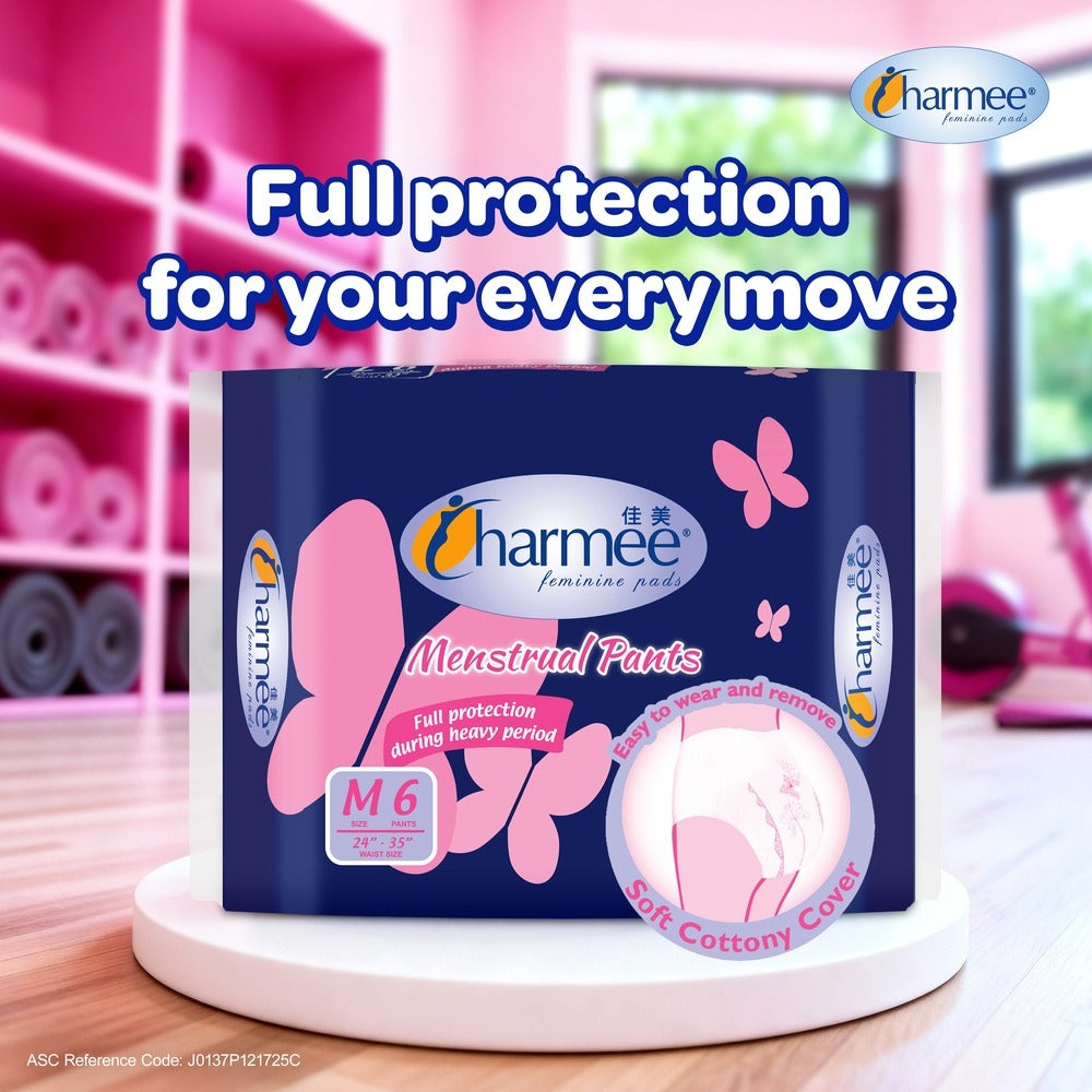 1 CASE - Charmee Menstrual Pants Large 6s x 12 packs