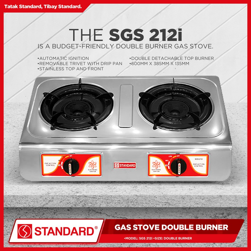STANDARD DOUBLE BURNER LPG Gas Stove - (BURNER ONLY)