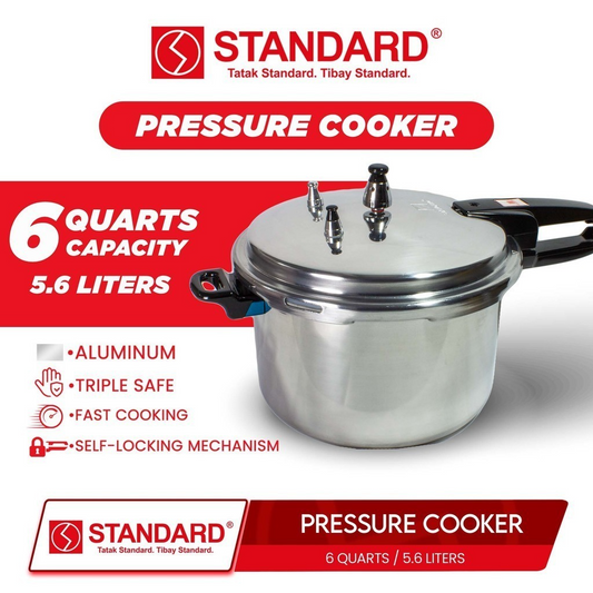 STANDARD PRESSURE COOKER 6 Quarts 5.6L
