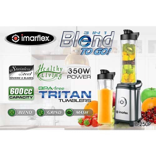 Imarflex IB-250P 3 in 1 Blend-to-Go Blender