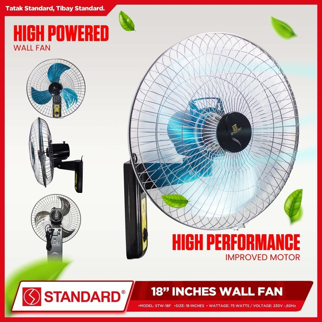STANDARD ELECTRIC FAN 18" - Wall Fan Metal Blade