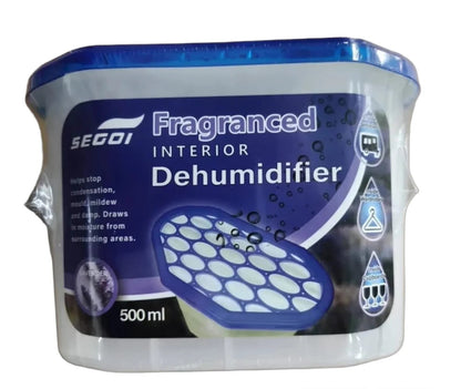 Segoi Fragranced DEHUMIDIFIER 500ml Lavender Scent - Absorbs moisture for mildew removal
