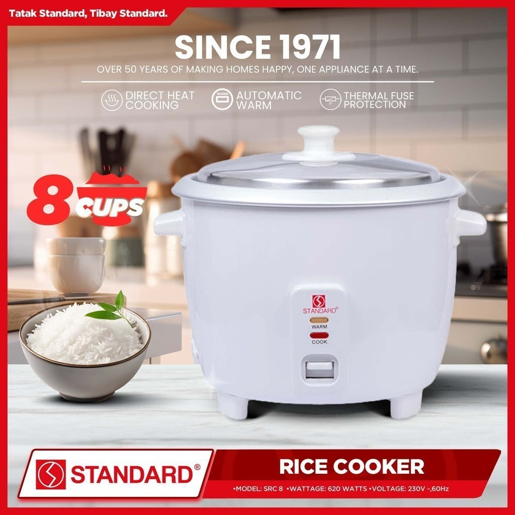 STANDARD RICE COOKER 1.5L (Plain White)