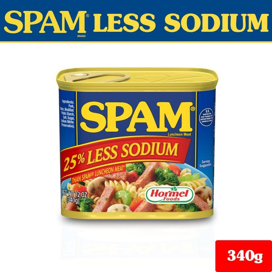 1 CASE - SPAM® Less Sodium (340g x 12)