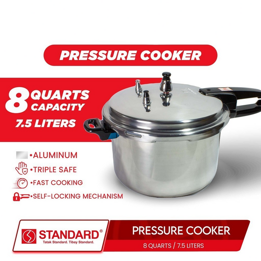 STANDARD PRESSURE COOKER 8 Quarts 7.5L