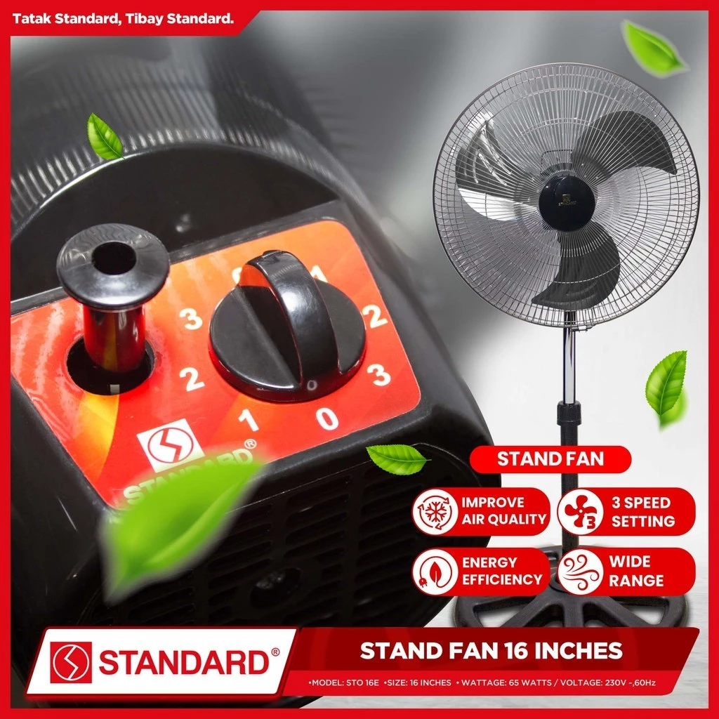 STANDARD STAND FAN 16" - Metal Blade