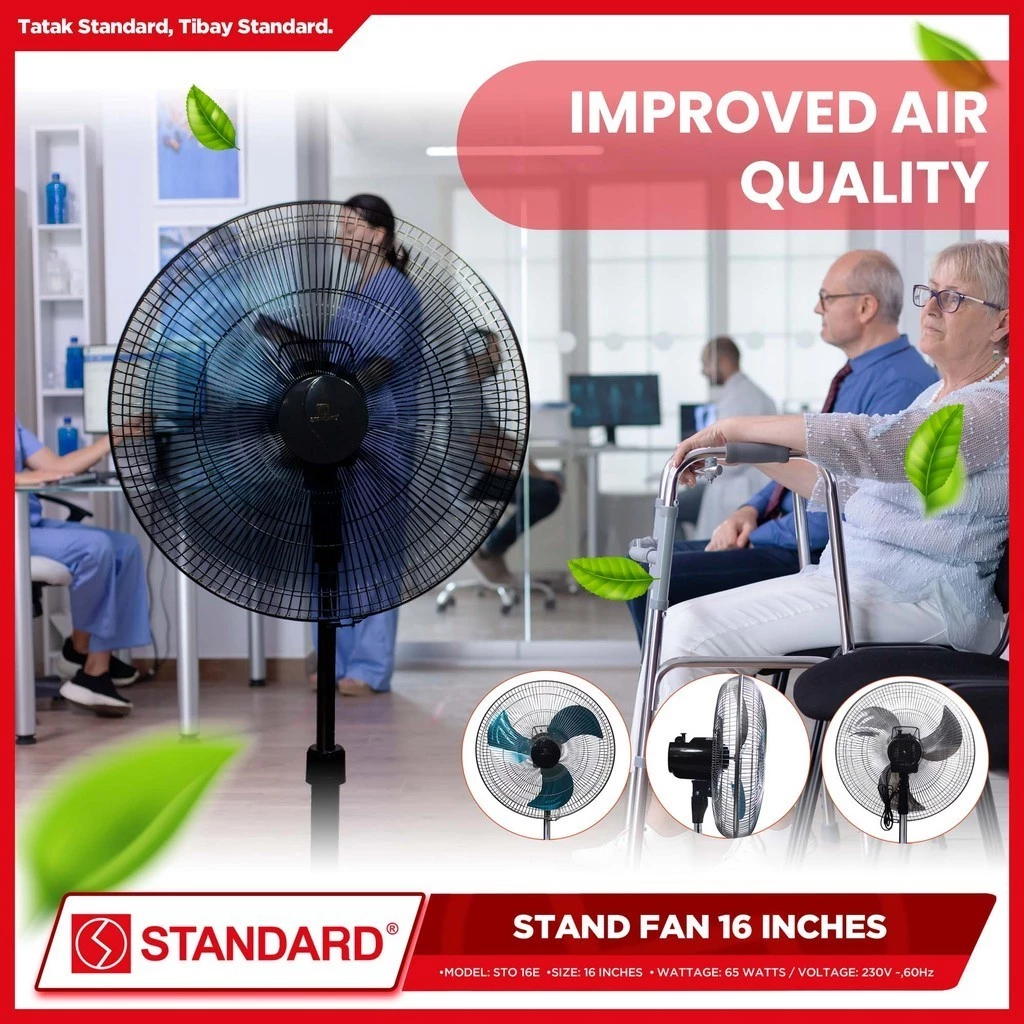 STANDARD STAND FAN 16" - Metal Blade