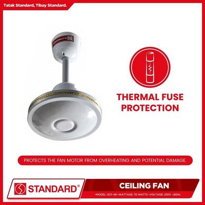 STANDARD CEILING FAN 48" - Diameter Metal Blade