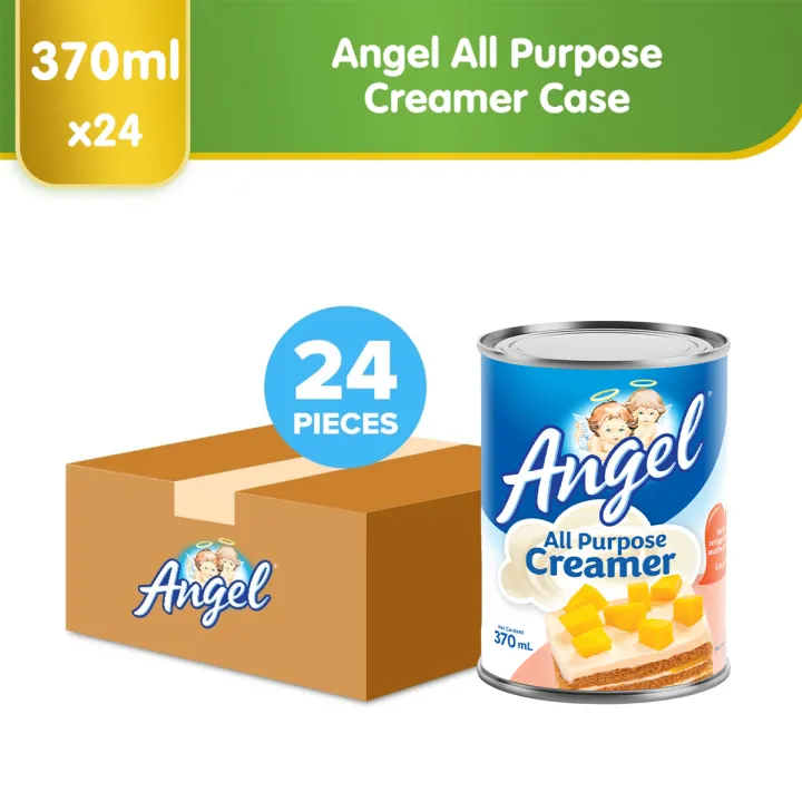 Angel All Purpose Creamer 370ml x 24pcs (1 Case) - Perfect for Cakes & Frozen Desserts, Easy Whip