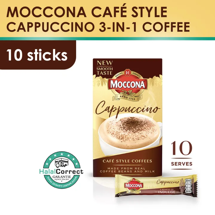 1 CASE - MOCCONA Café Style Cappuccino 3-in-1 Coffee (16g x 10sachets) - 5 boxes