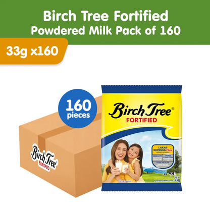 1 CASE- Birch Tree Fortified Powdered Milk 33g x 160 packs
