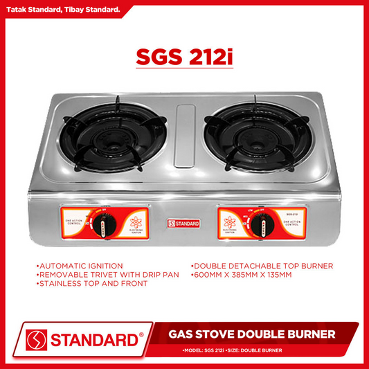 STANDARD DOUBLE BURNER LPG Gas Stove - (BURNER ONLY)