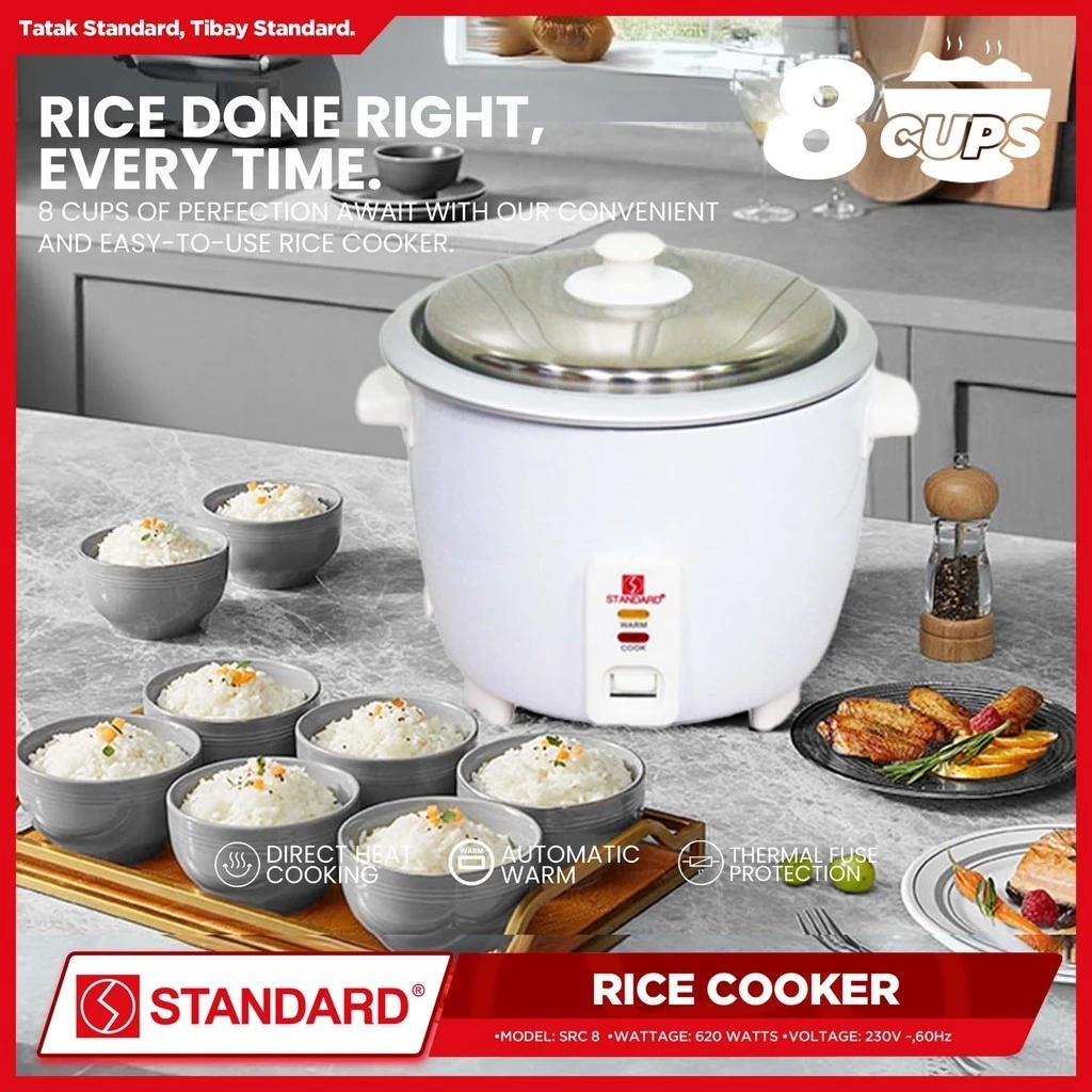 STANDARD RICE COOKER 1.5L (Plain White)