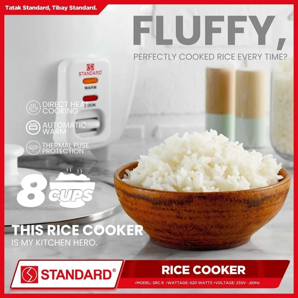 STANDARD RICE COOKER 1.5L (Plain White)