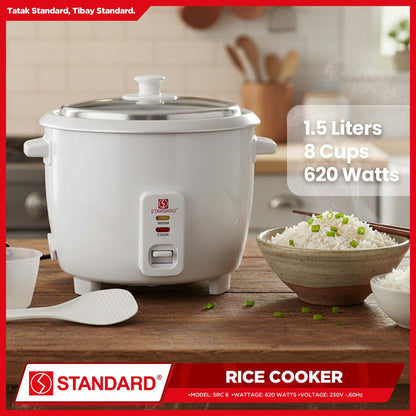 STANDARD RICE COOKER 1.5L (Plain White)