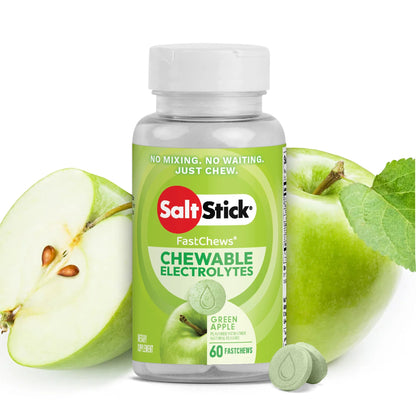 SaltStick FASTCHEWS Green Apple - 60ct Bottle