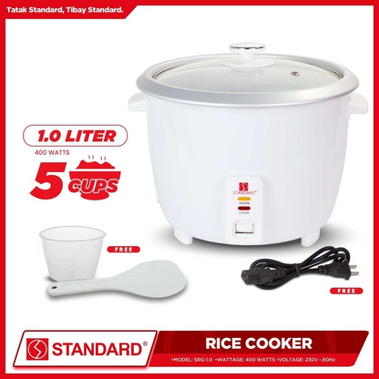 STANDARD RICE COOKER 400W - 1L / 5 Cups Rice