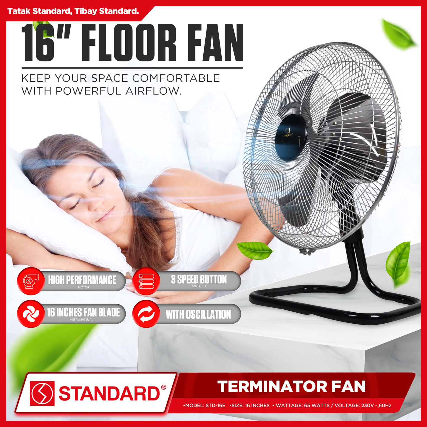 STANDARD TERMINATOR FAN 16" - Metal Blade