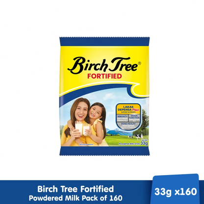 1 CASE- Birch Tree Fortified Powdered Milk 33g x 160 packs