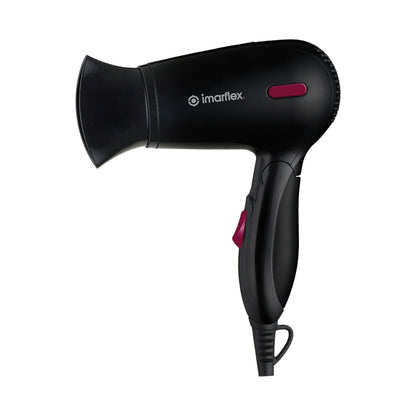 Imarflex HD-1300 Portable Hair Dryer - Foldable Handle (BLACK)