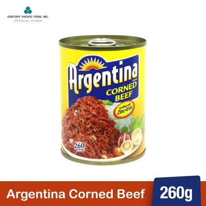 Argentina Corned Beef 260g x 48pcs (1 CASE) - 100% Pure Beef, High Protein, Halal Certified