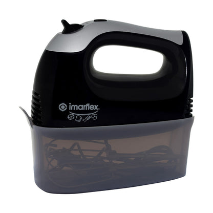 Imarflex IMX-270B Electric Hand Mixer with Built-in Accessory Box (5 SPEEDS) - BLACK