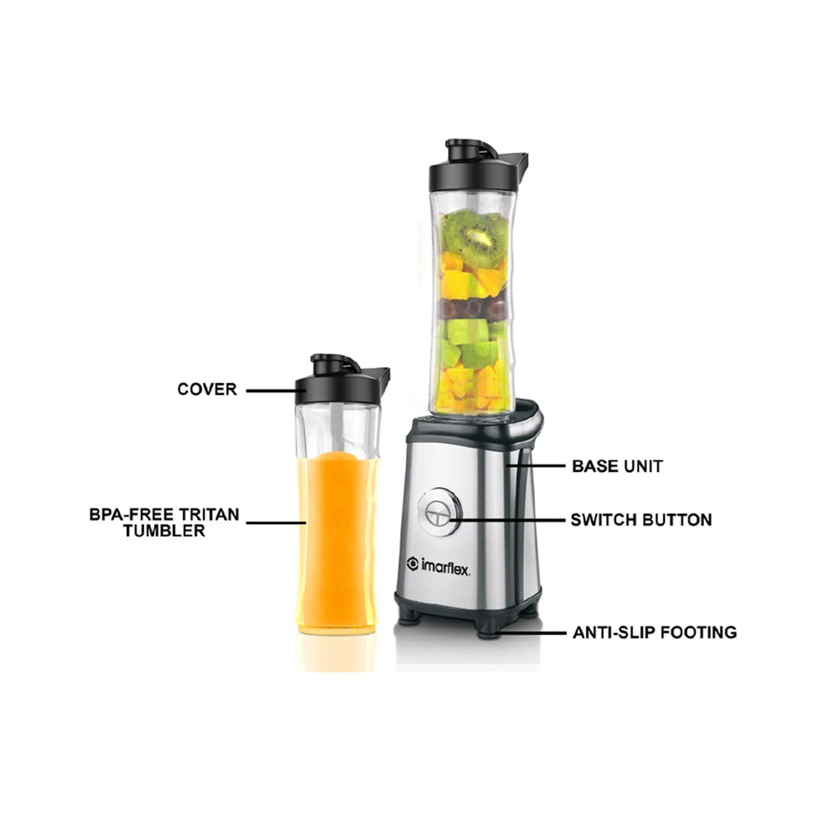 Imarflex IB-250P 3 in 1 Blend-to-Go Blender