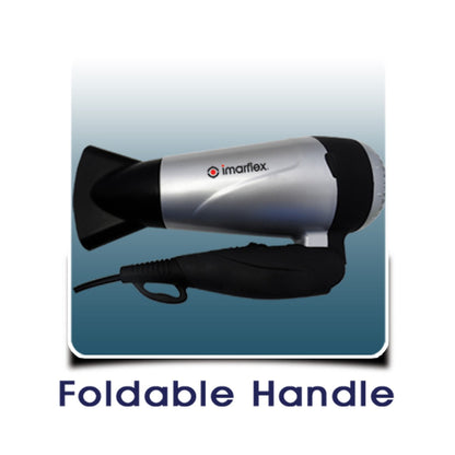Imarflex HD-1600 Professional Hair Dryer - Foldable Handle