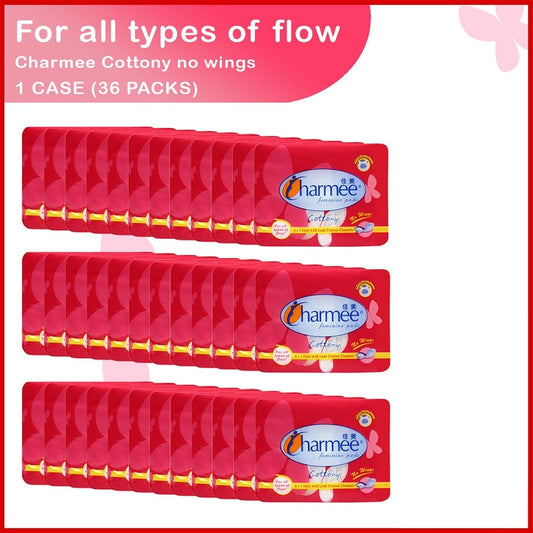 1 CASE - Charmee Sanitary Napkin for All Types of Flow w/o wings (8's x 36 packs)