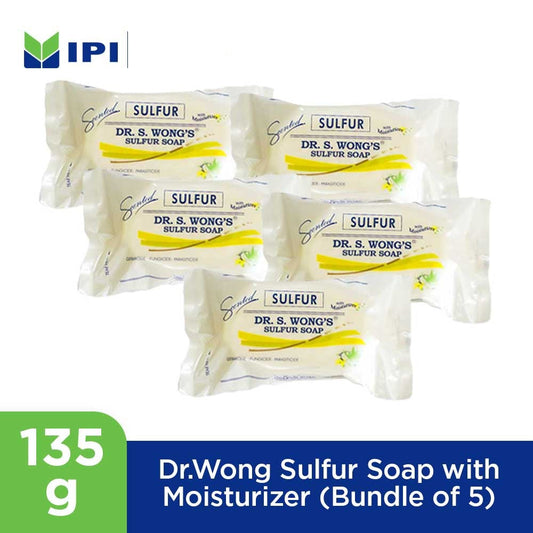 Dr. Wong's Sulfur Soap With Moisturizer 135g - [Bundle of 5]