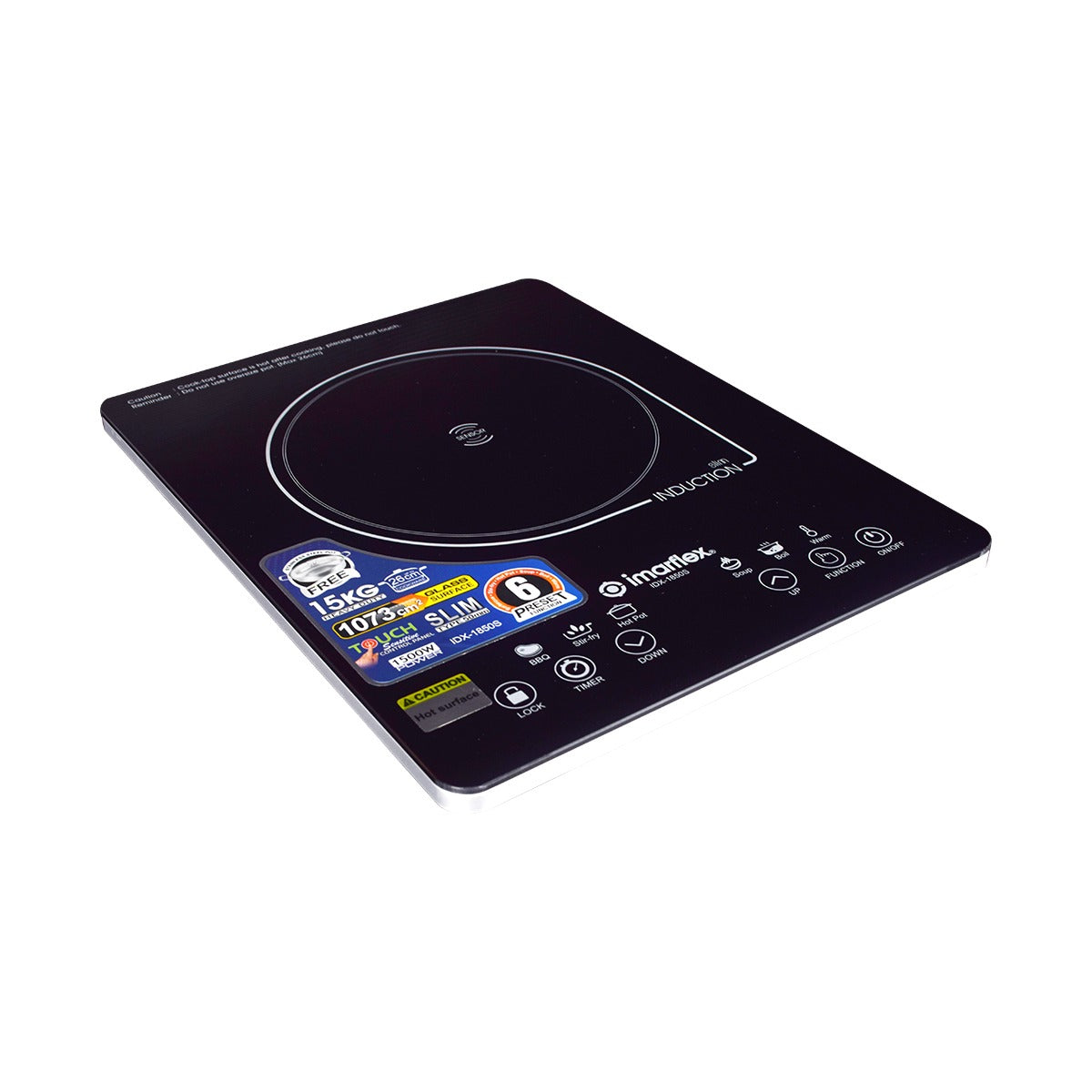 Imarflex IDX-1850S Slim Type Single Induction Cooker - 6 PRESET FUNCTION