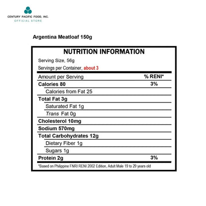 Argentina Meat Loaf 150g x 48pcs (1 CASE)