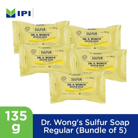 Dr. Wong's Sulfur Soap Regular 135g [Bundle of 5]